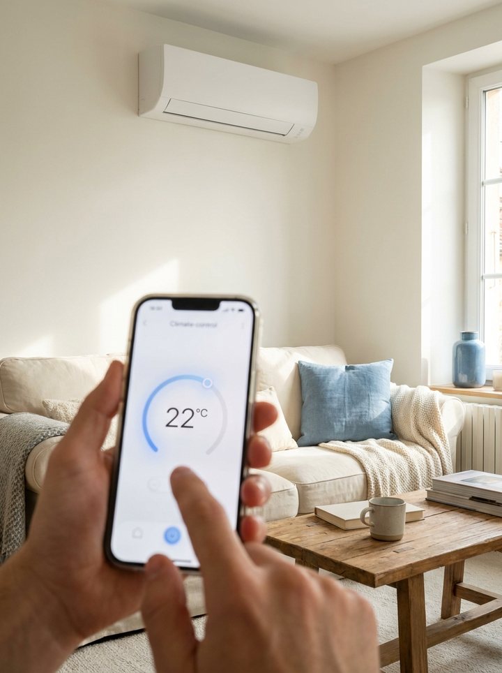Climatiseur connecté piloté par smartphone